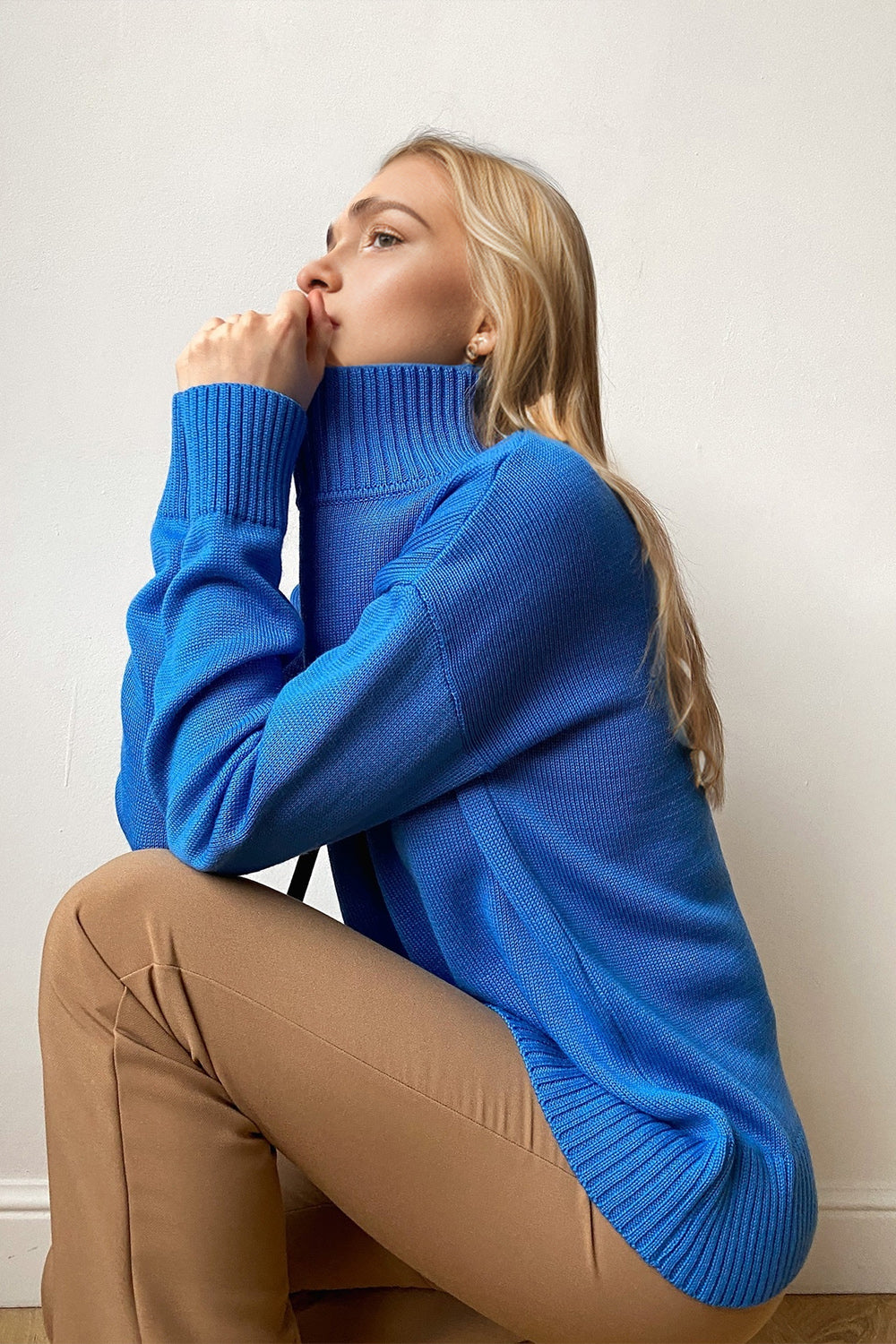 Basic Bae Turtleneck Dropped Shoulder Long Sleeve Sweater STYLE SOURCE