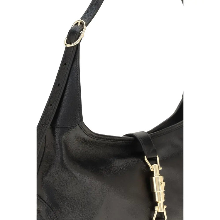 Gucci Black Calf Leather Bos Taurus Shoulder Bag STYLE SOURCE
