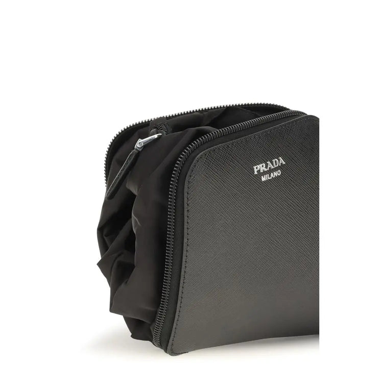Prada Black Calf Leather Bos Taurus Shoulder Bag Prada