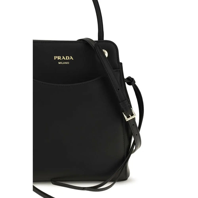 Prada Black Calf Leather Bos Taurus Shoulder Bag Prada