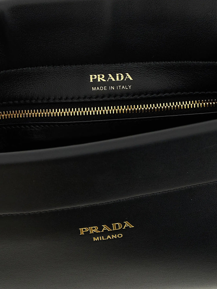Prada Black Calfskin Shoulder Bag Prada