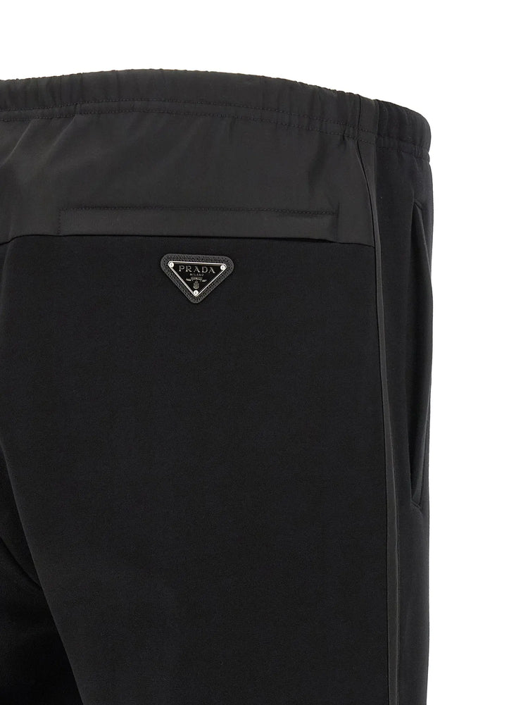 Prada Black Cotton Joggers (Workout Pants) STYLE SOURCE