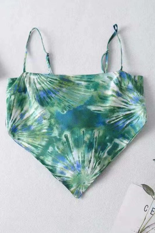 Cropped scarf tank top STYLE SOURCE