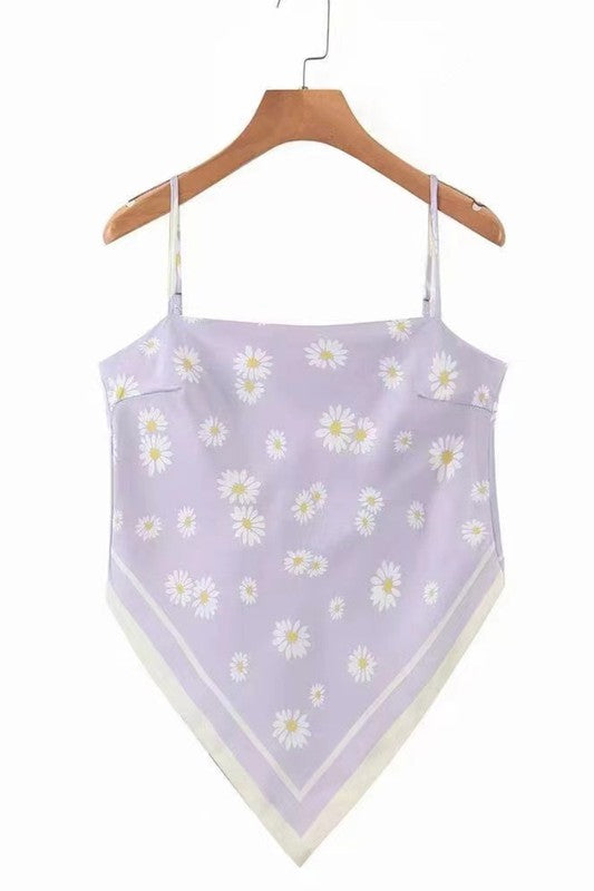 Cropped scarf tank top STYLE SOURCE