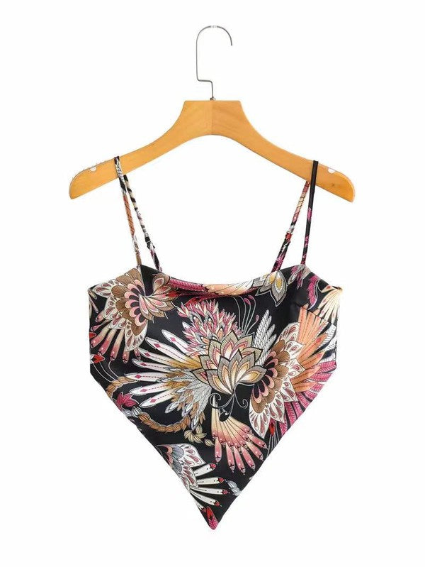 Cropped scarf tank top STYLE SOURCE