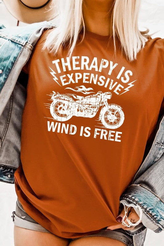 Wind Is Free Motorcycle  Graphic Plus Tee STYLE SOURCE