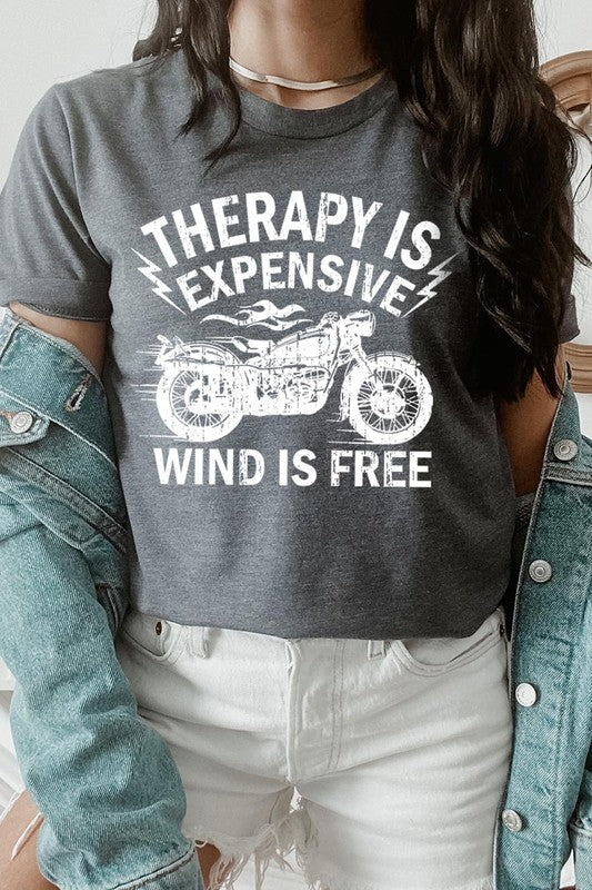 Wind Is Free Motorcycle  Graphic Plus Tee STYLE SOURCE