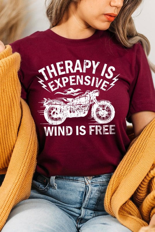 Wind Is Free Motorcycle  Graphic Plus Tee STYLE SOURCE