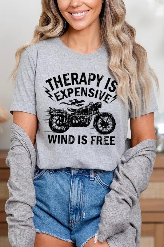 Wind Is Free Motorcycle  Graphic Plus Tee STYLE SOURCE