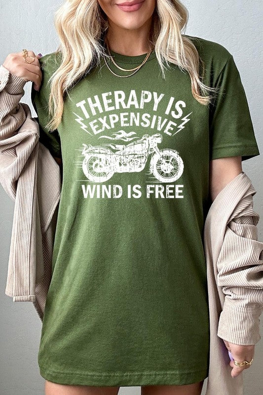 Wind Is Free Motorcycle  Graphic Plus Tee STYLE SOURCE