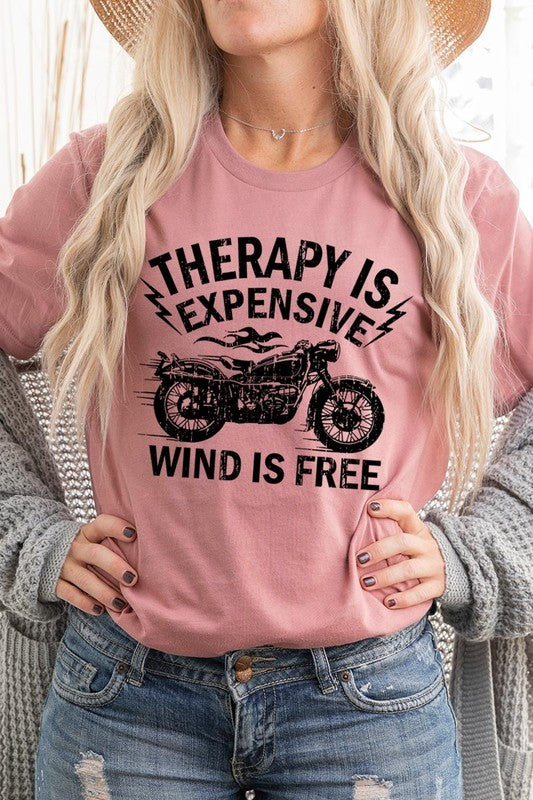 Wind Is Free Motorcycle  Graphic Plus Tee STYLE SOURCE