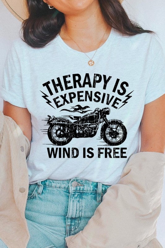 Wind Is Free Motorcycle  Graphic Plus Tee STYLE SOURCE