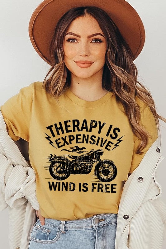 Wind Is Free Motorcycle  Graphic Plus Tee STYLE SOURCE