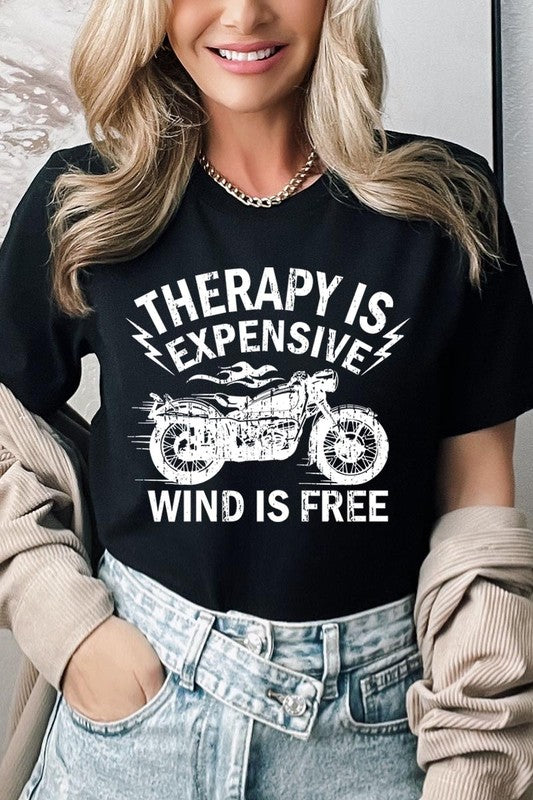 Wind Is Free Motorcycle  Graphic Plus Tee STYLE SOURCE