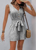 Sleeveless \.lTie-Waist Romper STYLE SOURCE