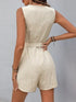 Sleeveless \.lTie-Waist Romper STYLE SOURCE