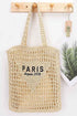 Paris Open Crochet Straw Summer Tote STYLE SOURCE