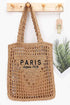Paris Open Crochet Straw Summer Tote STYLE SOURCE