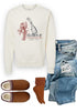 Claws & Champagne Lobster Club Graphic Sweatshirt STYLE SOURCE