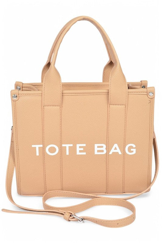 Faux Leather Small Fashion Tote Bag STYLE SOURCE