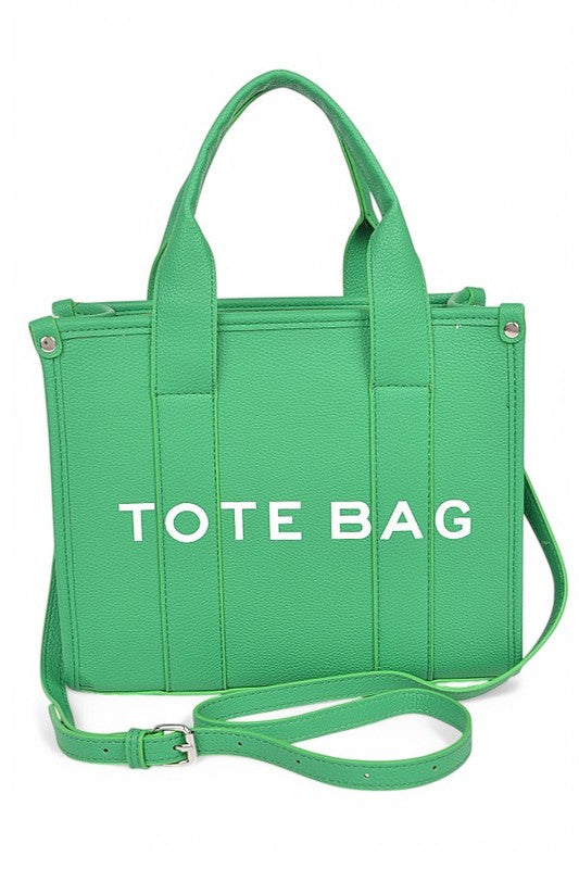 Faux Leather Small Fashion Tote Bag STYLE SOURCE