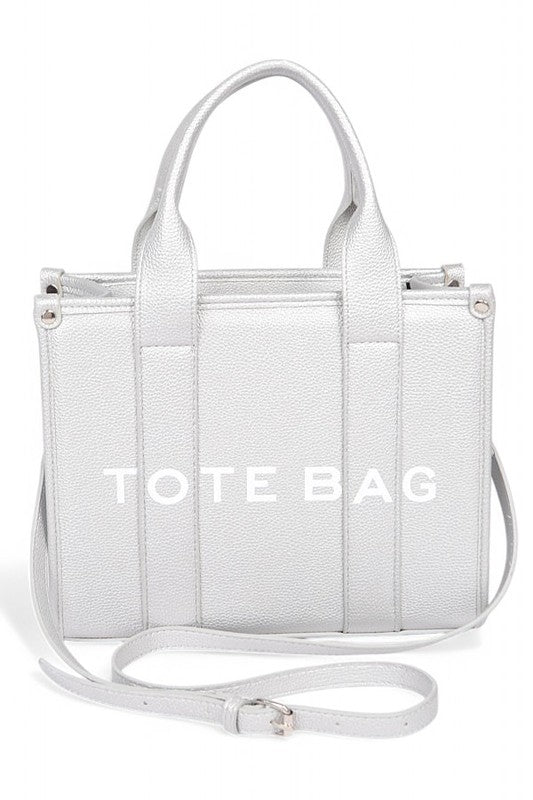 Faux Leather Small Fashion Tote Bag STYLE SOURCE