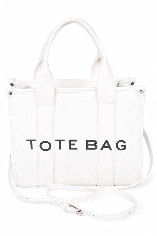 Faux Leather Small Fashion Tote Bag STYLE SOURCE