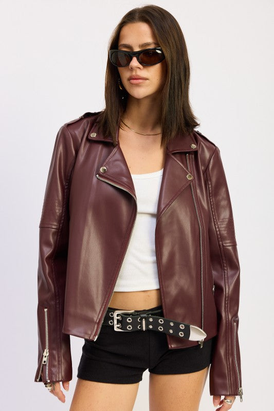 LEATHER BIKER JACKET STYLE SOURCE