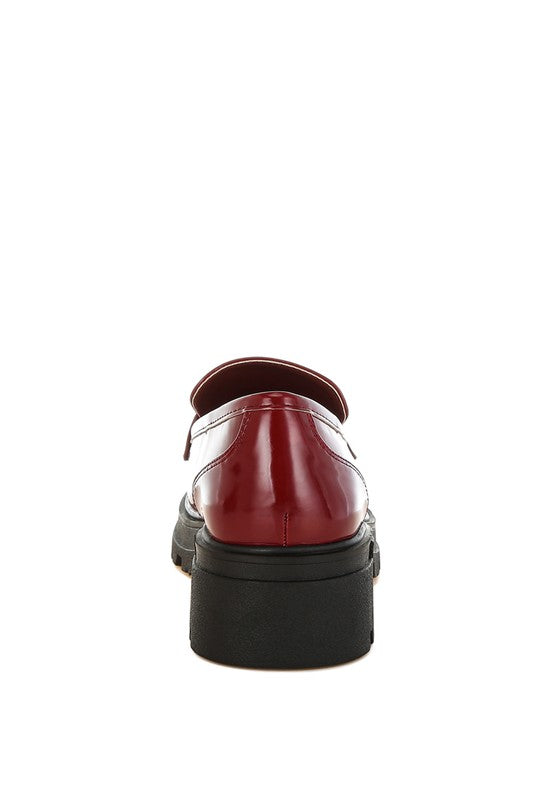 Gleam Stride Faux Leather Chunky Loafers STYLE SOURCE