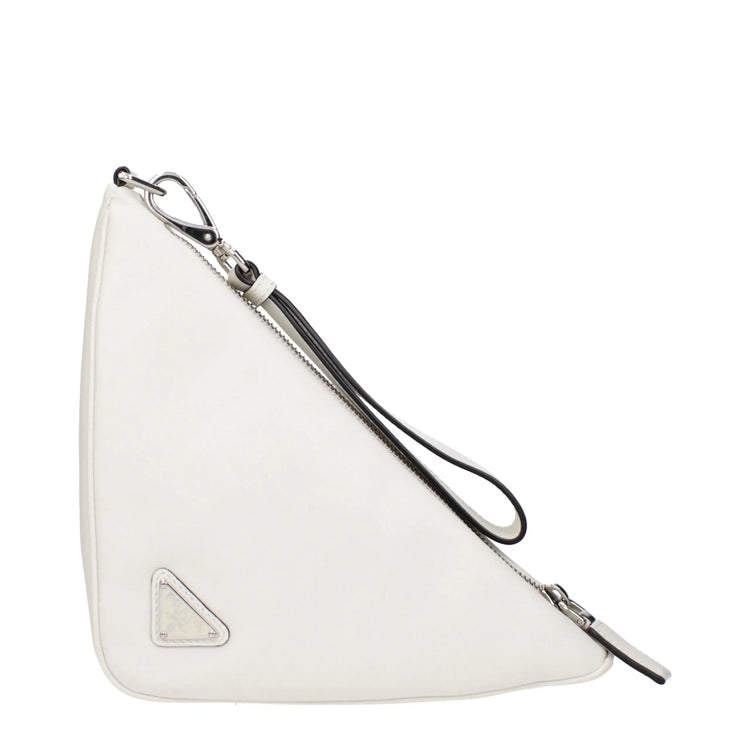 Prada White Leather Clutch Bag STYLE SOURCE