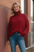 Basic Bae Turtleneck Dropped Shoulder Long Sleeve Sweater STYLE SOURCE