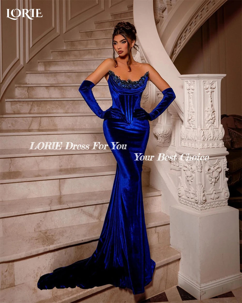 LORIE Royal Blue Mermaid Evening Dresses STYLE SOURCE