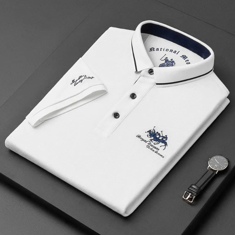 2023 New Embroidered Polo Shirt Men's High-end Luxury STYLE SOURCE