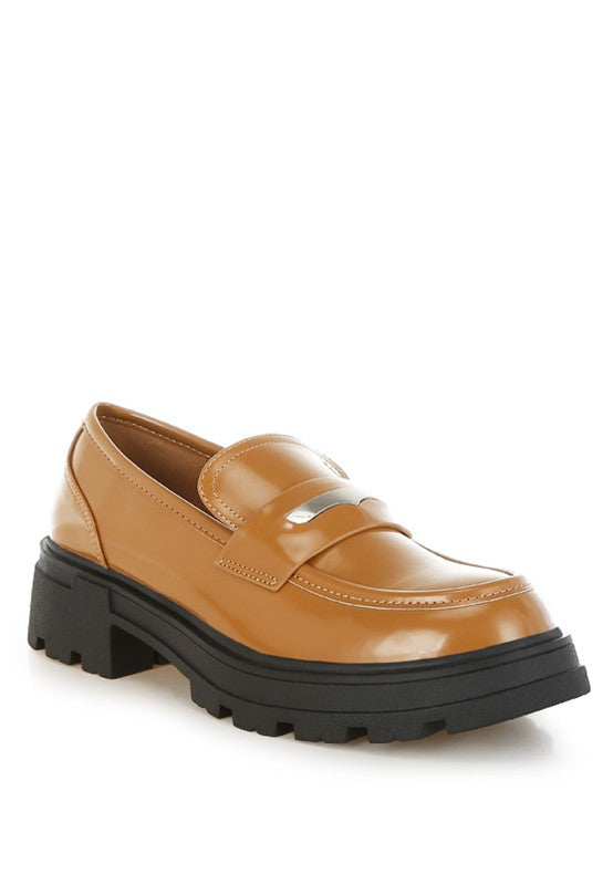 Gleam Stride Faux Leather Chunky Loafers STYLE SOURCE