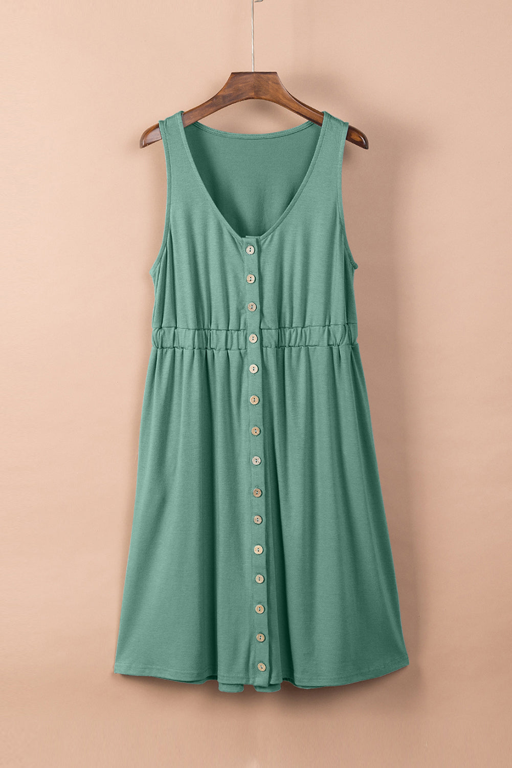 Sleeveless Button Down Mini Dress STYLE SOURCE