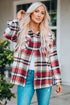 Plaid Button Front Shirt Jacket with Breast Pockets STYLE SOURCE