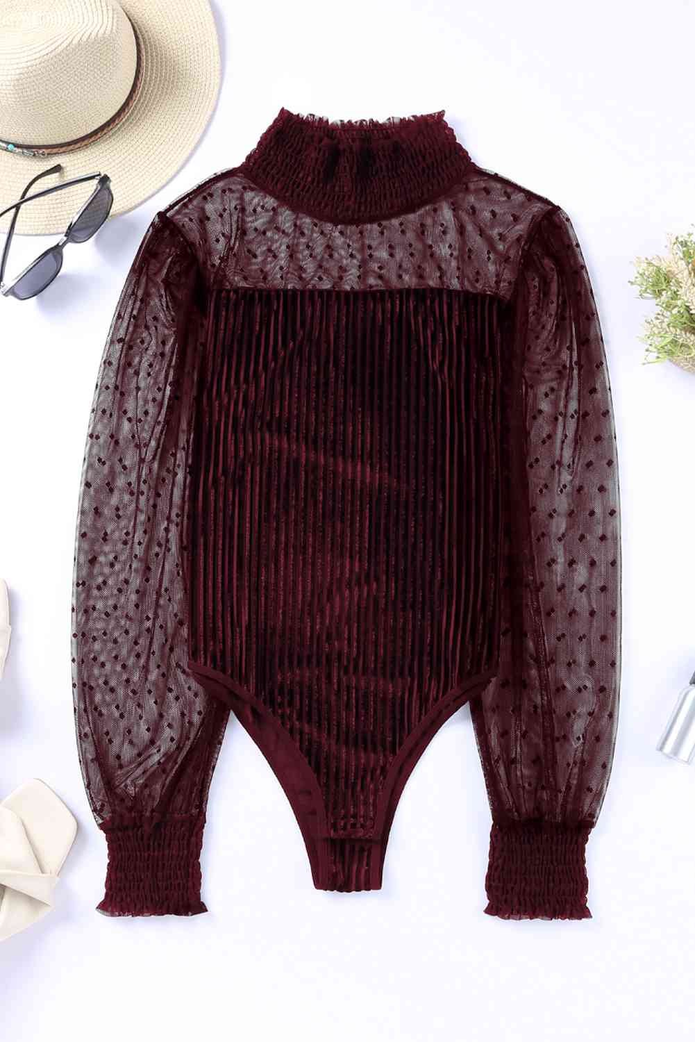 Mesh Long Sleeve Bodysuit STYLE SOURCE