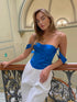 2023 Y2K Satin Off Shoulder Corset Cropped Top For Women STYLE SOURCE