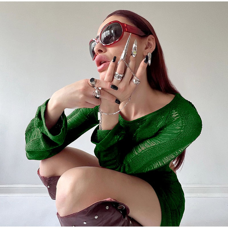 Tassel Cut Out Long Sleeve For Women STYLE SOURCE