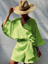 Summer Dress 2023 Fashion Hot Pink Loose Casual Breathable V-Neck Above Knee Length Dresses Women Cotton Linen Beach Dress STYLE SOURCE