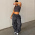 Windbreaker Track Pants Sporty Baggy Low Waisted Trousers Cargo Pants for Women STYLE SOURCE
