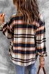 Plaid Button Front Shirt Jacket with Breast Pockets STYLE SOURCE