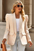 Puff Sleeve Shawl Collar Blazer STYLE SOURCE