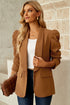 Puff Sleeve Shawl Collar Blazer STYLE SOURCE