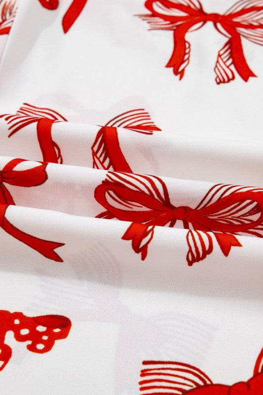 Christmas Bow Top and Pants Pajama Set STYLE SOURCE