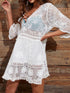 Lace Detail Plunge Cover-Up Dress STYLE SOURCE