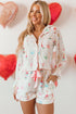 Christmas Wine Glass Bow Knot Pajama Set STYLE SOURCE
