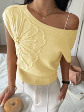 Flower One Shoulder Sweater STYLE SOURCE