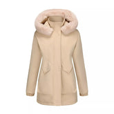 Full Size Fur Hooded Warm Winter Parka Outerwear Plus Size STYLE SOURCE