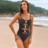 Cutout Ruched Sweetheart Neck One-Piece Swimwear STYLE SOURCE